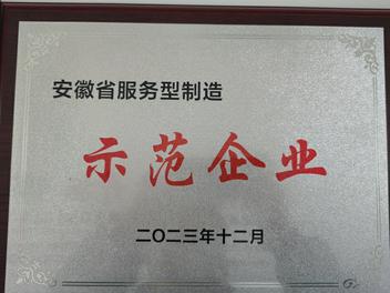 安徽省服務型制造示范企業(yè)